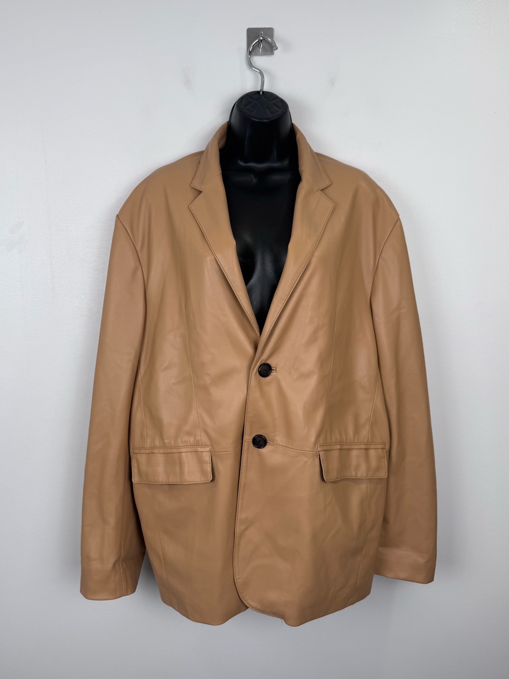 Frankie Shop Women Olympia Faux Leather Blazer Size XS/S